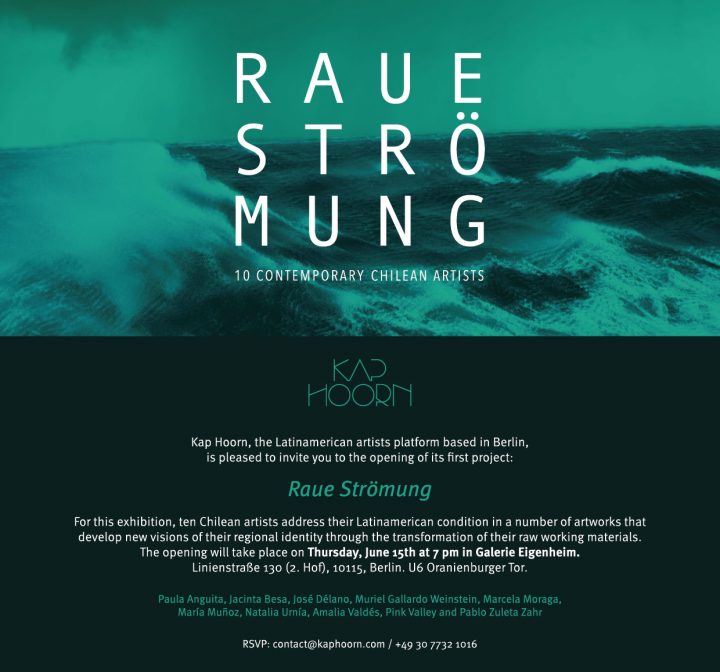 Raue Strömung exhibition invitation